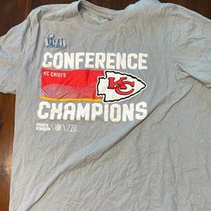chiefs conference champion shirt in grey